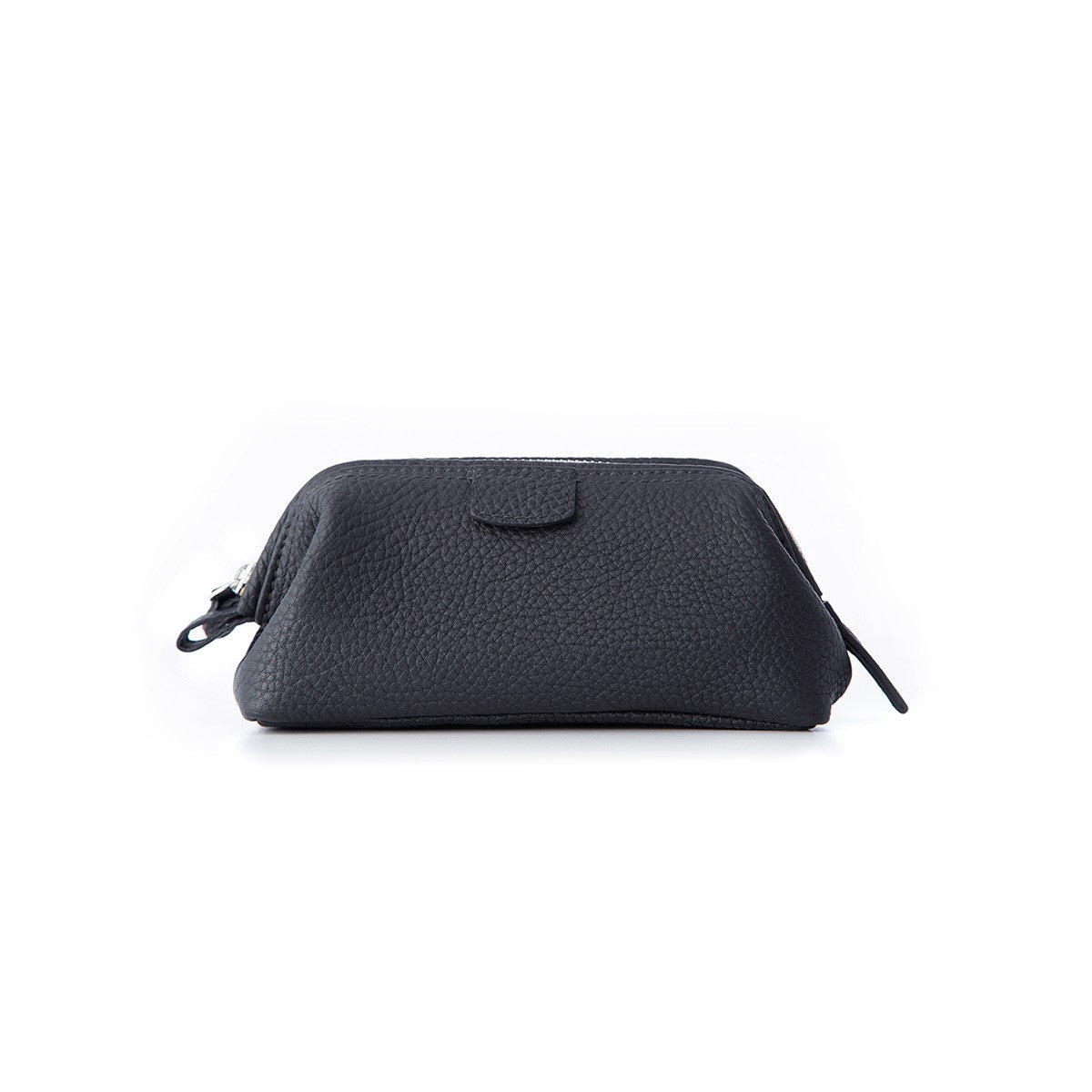 Mini Black Leather Wash Bag