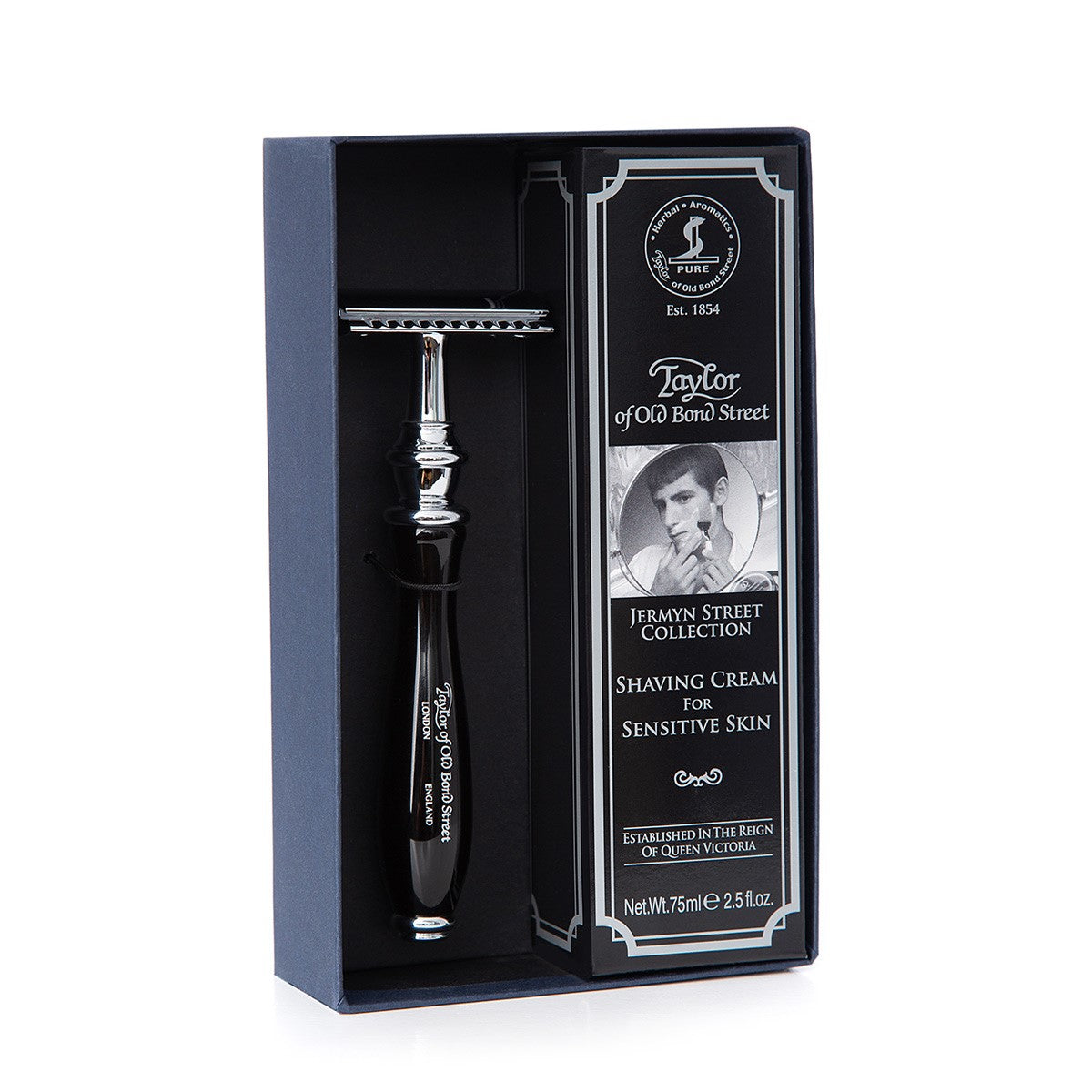 Box For Shaving Razor Victorian Safety Razor with Black Handle & Jermyn Street Shaving Cream ...
