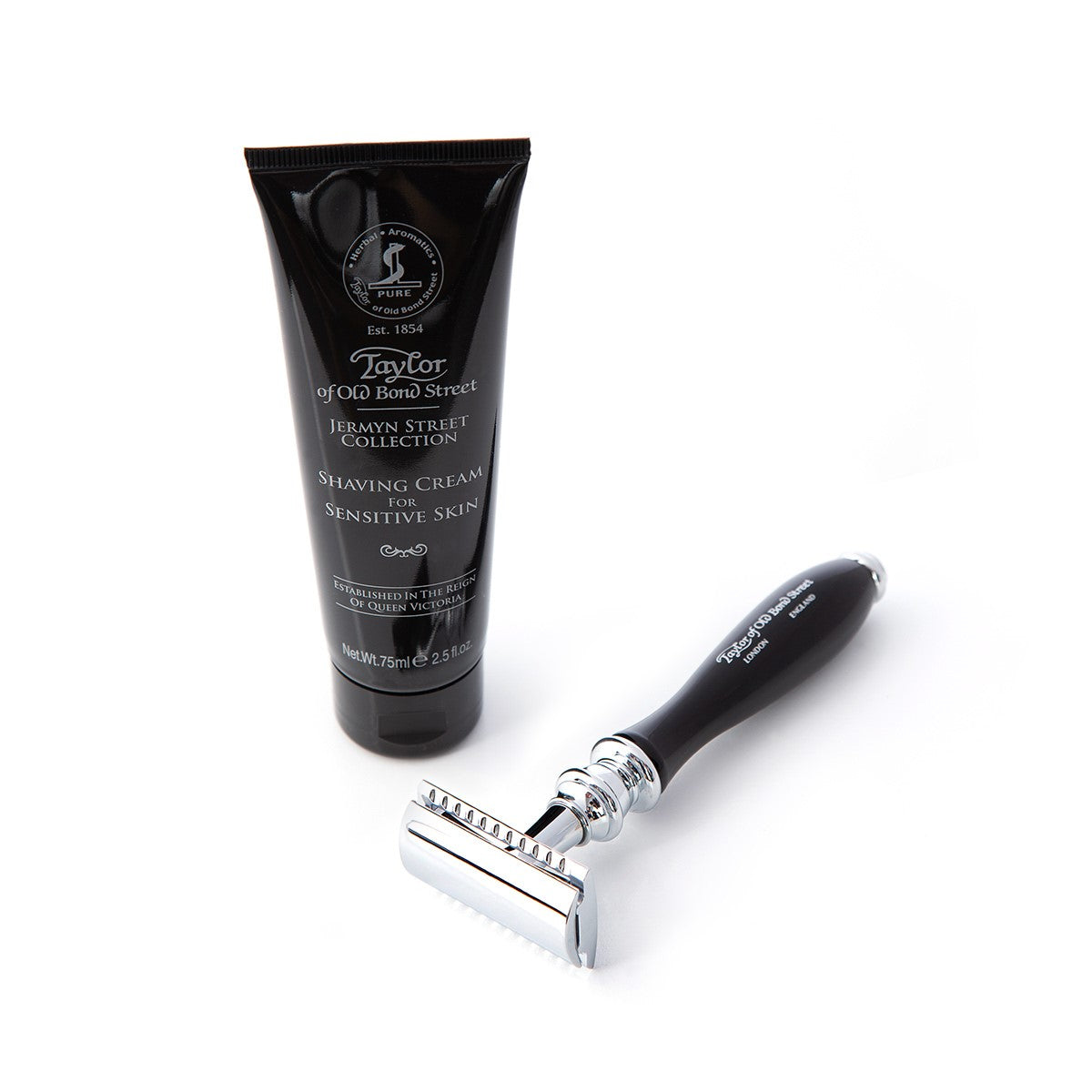 Victorian Safety Razor with Black Handle & Jermyn Street Shaving Cream ...
