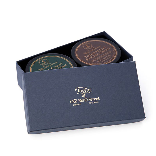 Tobacco Leaf & Royal Forest Shaving Cream Gift Box Taylor of Old Bond Street