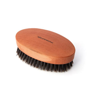 Pearwood Dark Boar Bristles Military Hairbrush