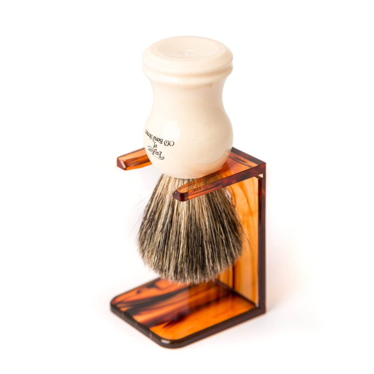 Imitation Tortoise Shell Shaving Brush Stand