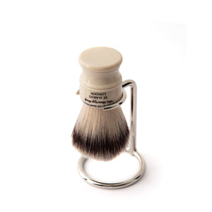 Large Nickel Shaving Brush Stand