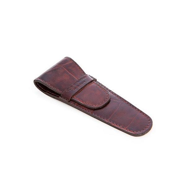 Black Leather Pouch for Mach3 or Fusion Razor | Taylor Old Bond Street ...