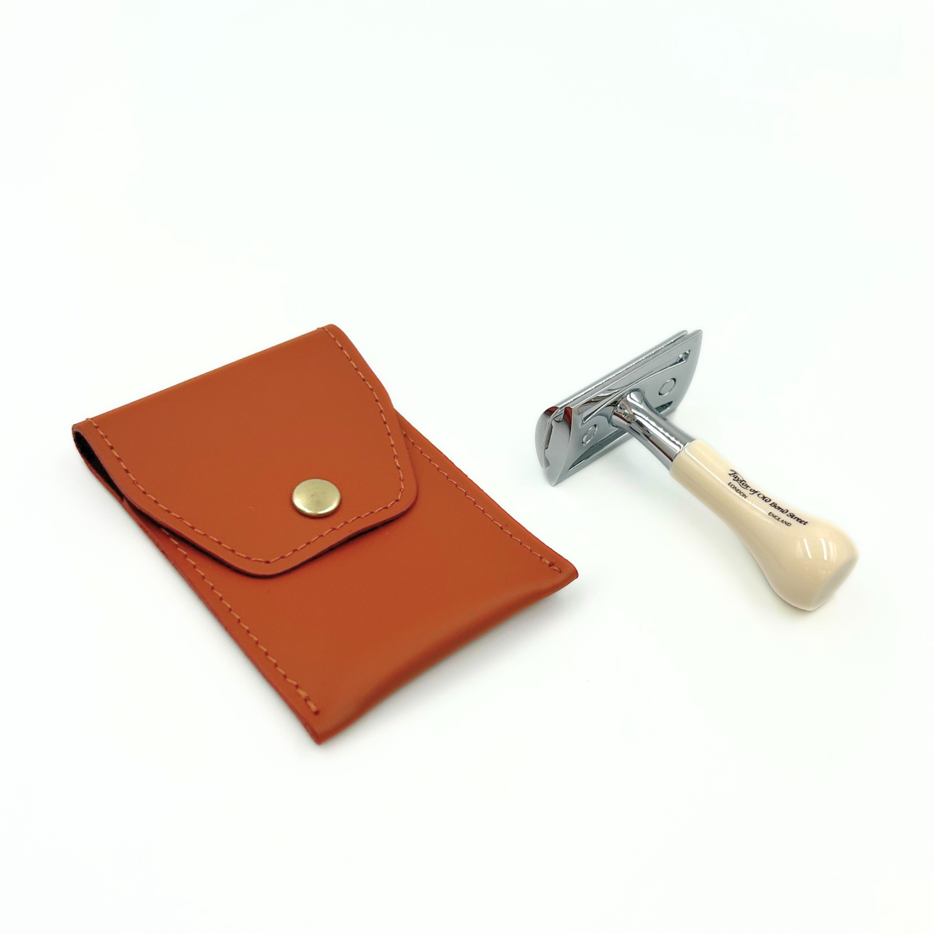Mini Safety Travel Razor in Imitation Ivory