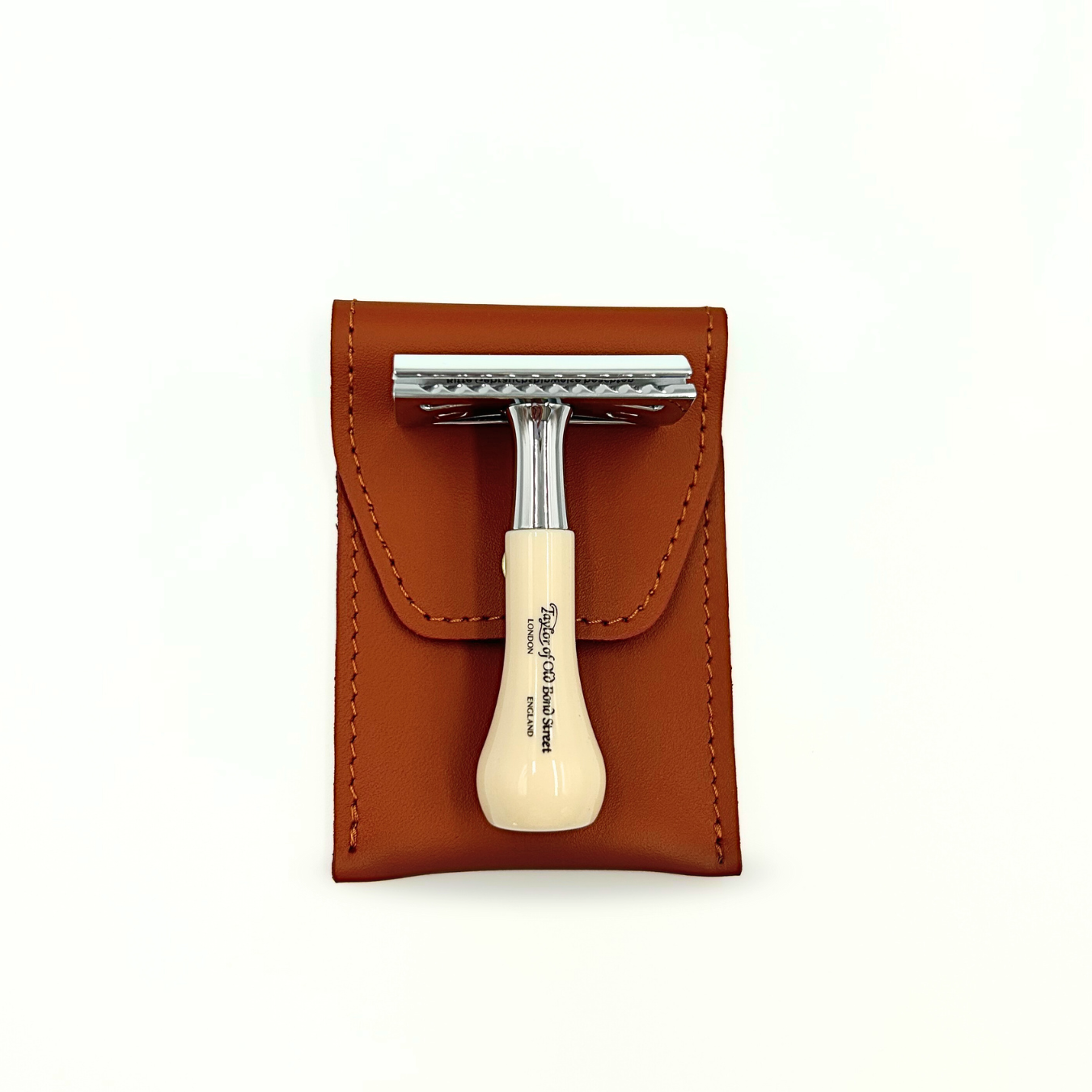 Mini Safety Travel Razor in Imitation Ivory