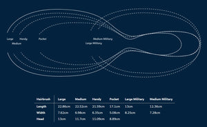 Large Mason Pearson Pure Bristle Hair Brush in Dark Ruby (B1M Large Extra Military)