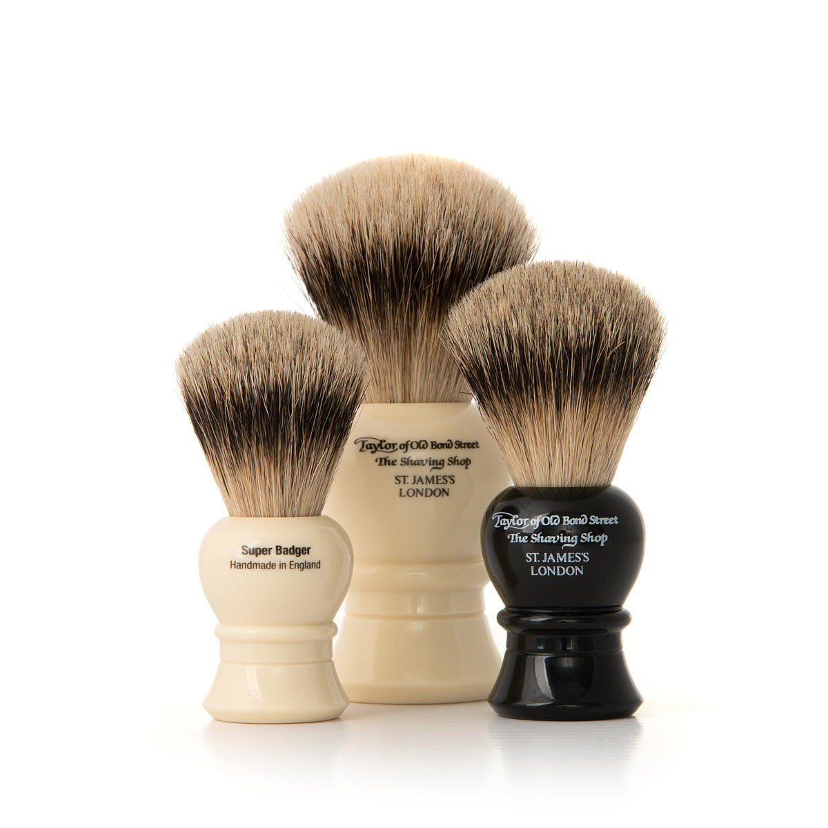 Natural badger brushes from Taylor of Old Bond Street | All natural shaving brushes for men. 