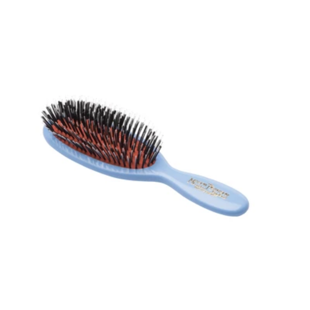 Pocket Mason Pearson Pure & Nylon Bristle Hair Brush in Blue (BN4 Pocket)