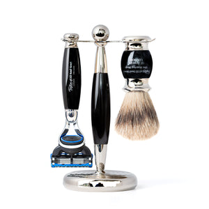 Taylor of Old Bond Street Super Fusion Edwardian Shaving Set in Black