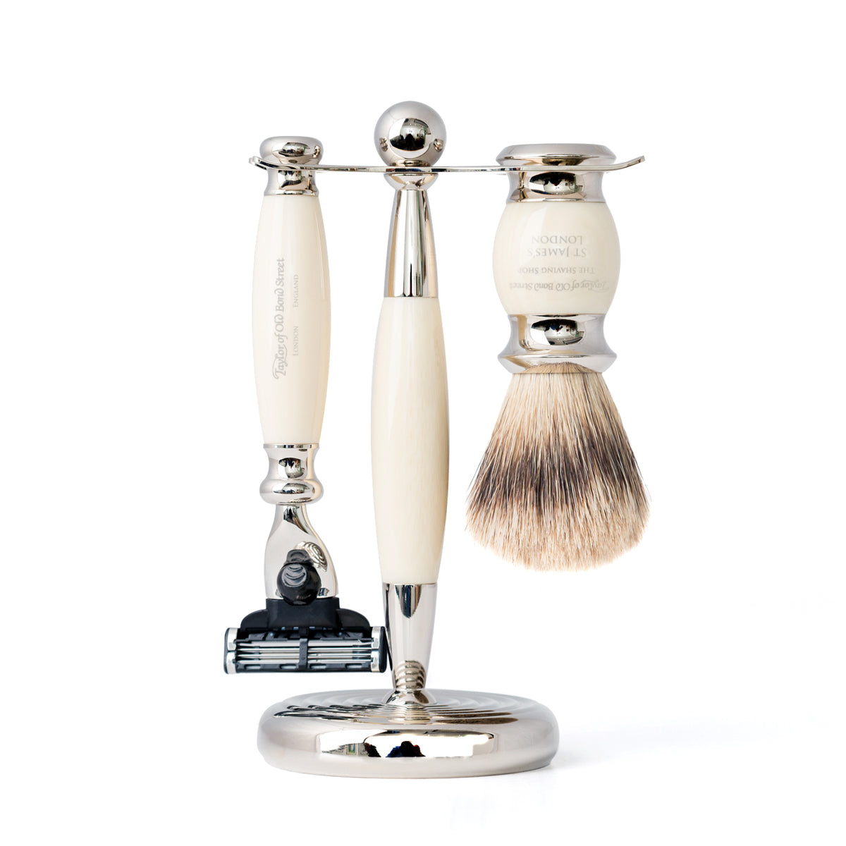 Taylor of Old Bond Street Super Mach3 Edwardian Shaving Set in Imitation Ivory