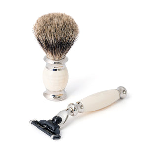 Taylor of Old Bond Street Pure Mach3 Edwardian Shaving Set in Imitation Ivory