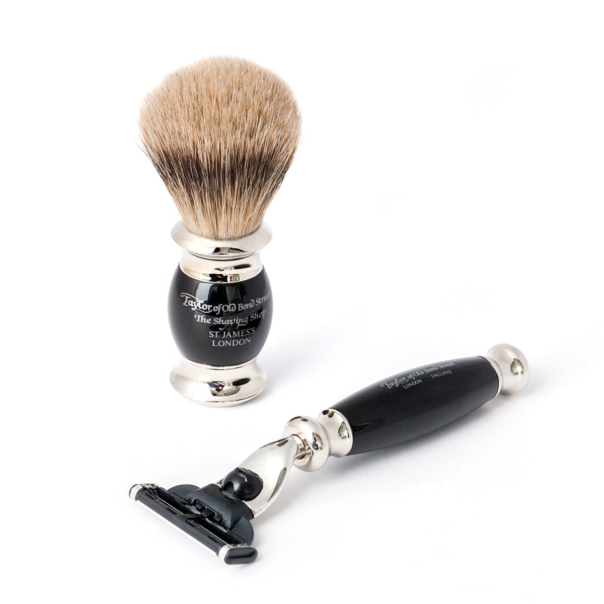 Super Badger Mach3 Edwardian Shaving Set (individual items)