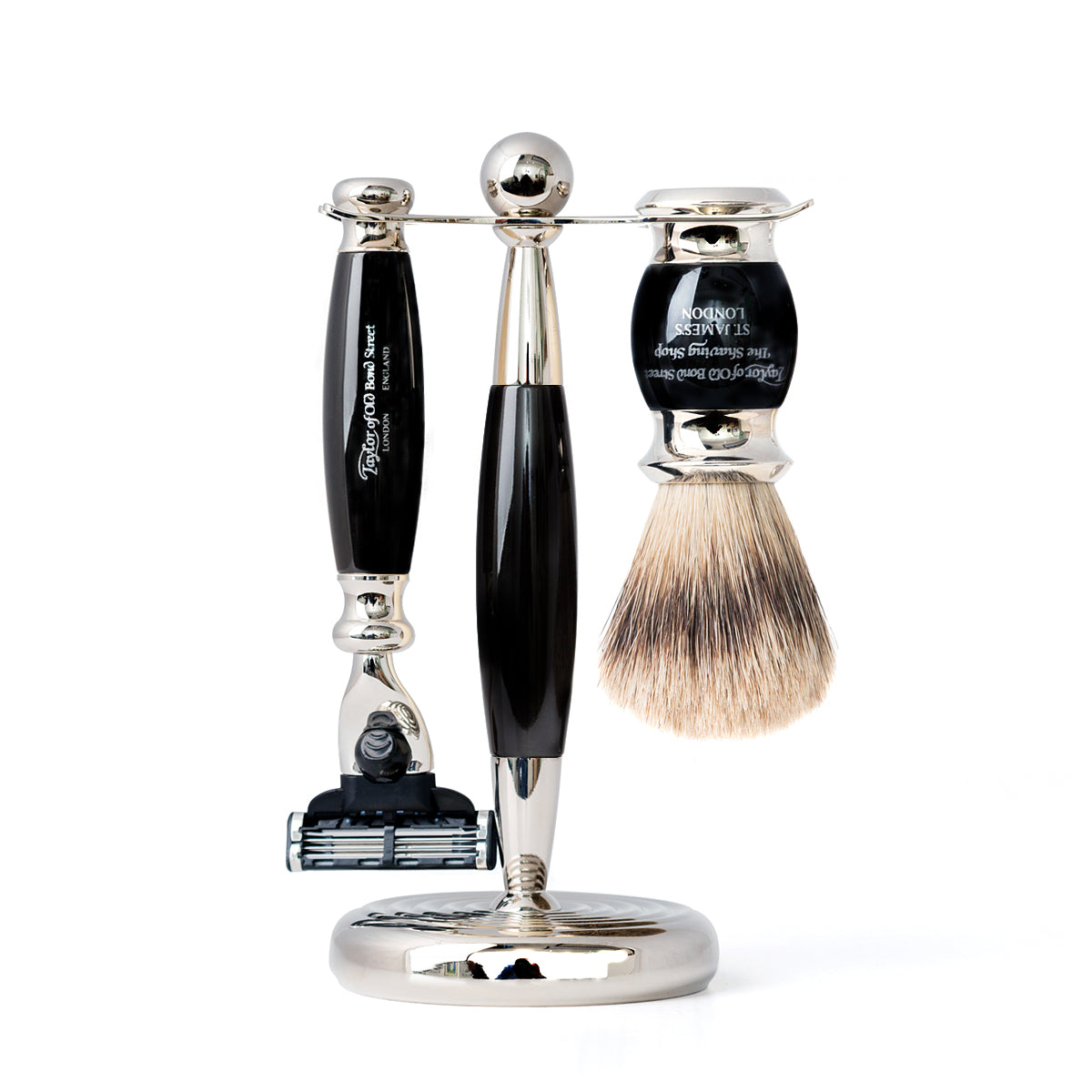 Super Badger Mach3 Edwardian Shaving Set (individual items)