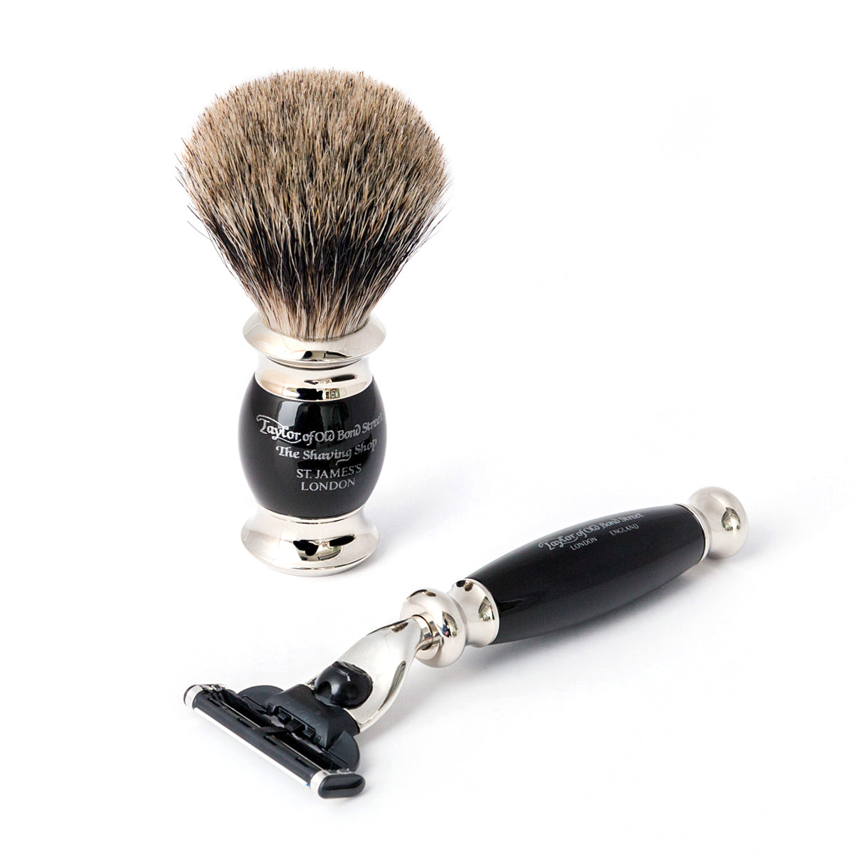 Pure Badger Mach3 Edwardian Shaving Set (individual items)