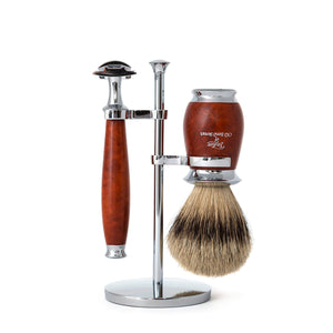 Taylor of Old Bond Street Super Badger Safety Razor Shaving Set in Briar Wood