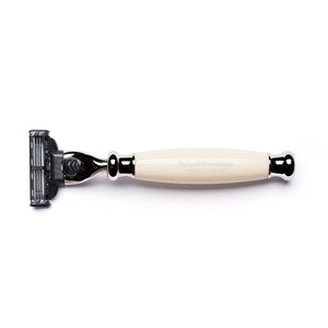 Edwardian Mach3 Razor with Imitation Ivory Handle