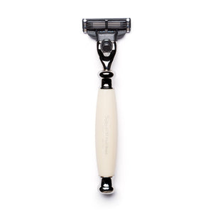 Edwardian Mach3 Razor with Imitation Ivory Handle