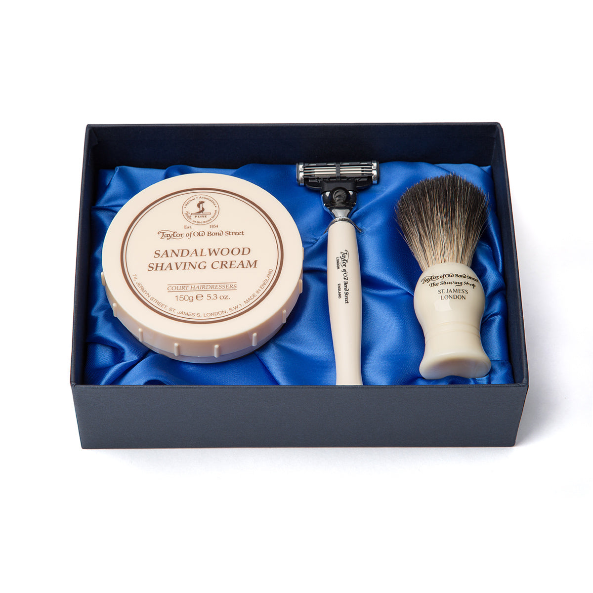 Taylor of Old Bond Street No. 74 Sandalwood Satin Lined Gift Box 