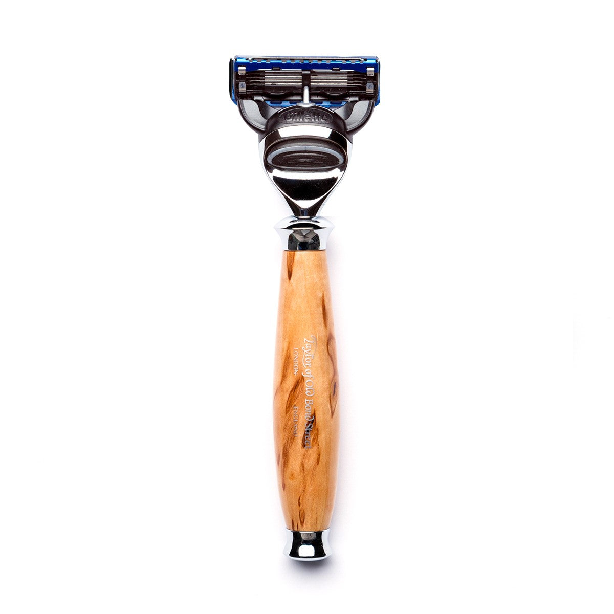 Taylor of Old Bond Street Fusion Razor with Birch Wood Handle