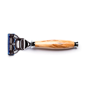 Taylor of Old Bond Street Fusion Razor with Birch Wood Handle