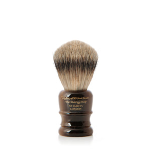 Contemporary Super Badger Shaving Brush in Faux Horn