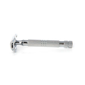 Safety Razor with Chrome Finish Handle (Inc. Pack of blades)