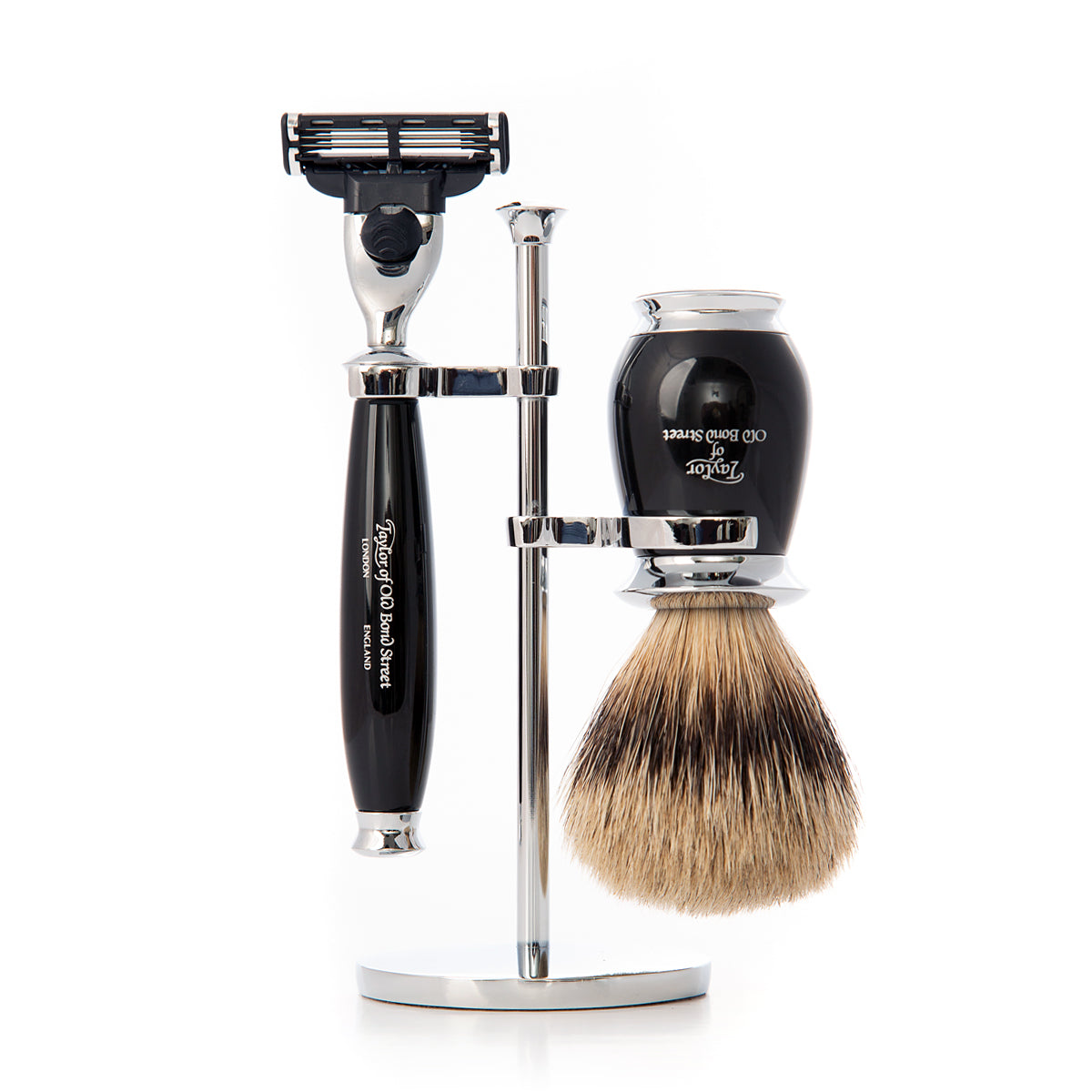 Super Badger Mach3 Shaving Set in Black