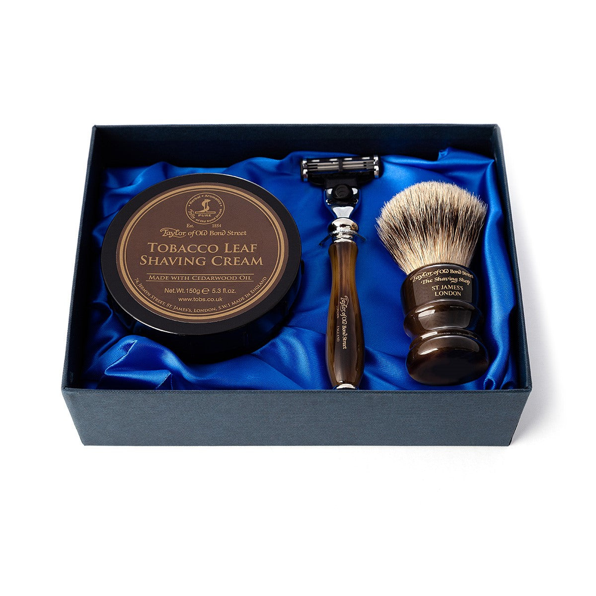 taylor of old bond street tobacco Victorian Tobacco Leaf Satin Lined Gift Box | Taylor Old Bond Street