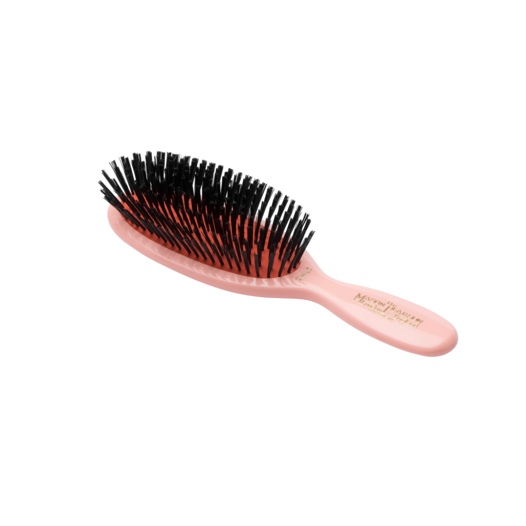 Pocket Mason Pearson Pure Bristle Hair Brush in Pink (CB4 Child)