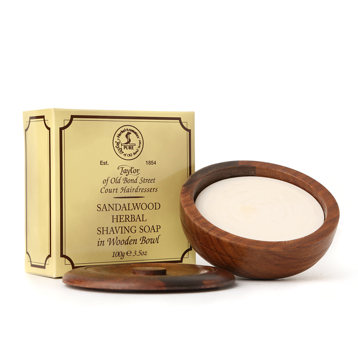 Sandalwood Shaving Soap in Wooden Bowl 100g