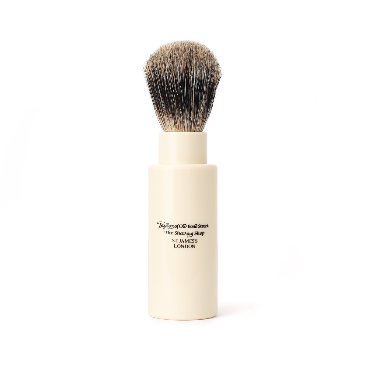 Taylor of Old Bond Street Turnback Travel Pure Badger Shaving Brush in Imitation Ivory