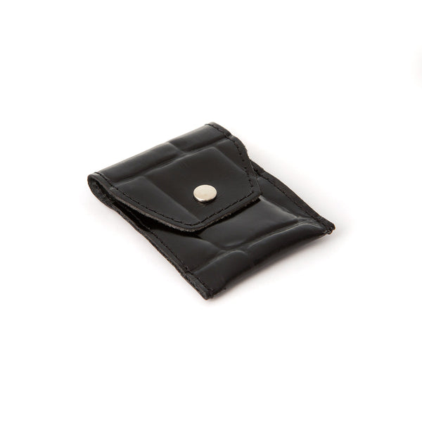 Mini Black Travel Mach3 Razor in Leather pouch - Taylor of Old Bond Street